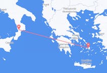 Vols depuis la ville de Lamezia Terme vers la ville de Naxos