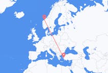 Flights from İzmir in Turkey to Molde in Norway