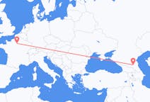 Fly fra Grosnij til Paris