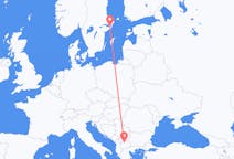 Flyg från Stockholm, Sverige till Skopje, Nordmakedonien
