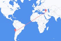 Flyrejser fra La Serena, Chile til Diyarbakir, Tyrkiet