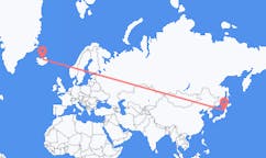 Flights from the city of Akita, Japan to the city of Akureyri, Iceland