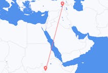 Flyreiser fra Gambela, Ethiop, Etiopia til Van, Tyrkia