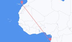 Fly fra Port-Gentil til Fuerteventura