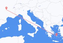 Vluchten van Clermont-Ferrand, Frankrijk naar Naxos, Griekenland