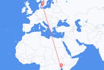 Flyreiser fra Entebbe, Uganda til København, Danmark