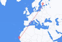 Flyg från Dakar till Helsingfors