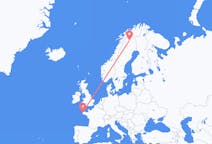 Flights from Brest, France to Kiruna, Sweden