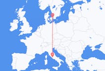 Flyg från Köpenhamn, Danmark till Rom, Italien