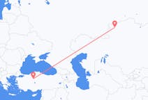 Flyg från Qostanaj, Kazakstan till Ankara, Turkiet