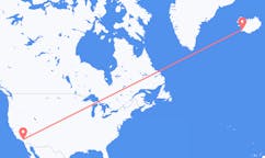 航班从美国安大略省市到雷克雅维克市，冰岛塞尔