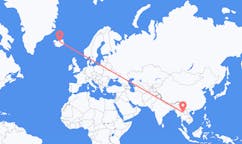 航班从泰国清莱省市到阿克雷里市，冰岛塞尔