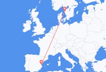 Flyg från Valencia, Spanien till Göteborg, Sverige