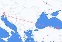 Flights from Trieste, Italy to Giresun, Turkey