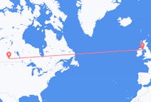 Flyg från Regina, Saskatchewan till Belfast