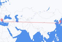 Flyreiser fra Ulsan, Sør-Korea til Athen, Hellas