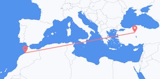 出发地 摩洛哥目的地 土耳其的航班