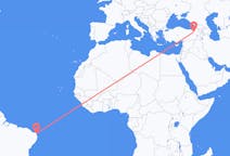 Flyreiser fra Natal, Brasil til Erzurum, Tyrkia
