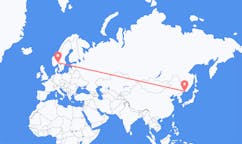 Fly fra Vladivostok til Oslo