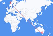 Flyreiser fra King Island, Australia til Trondheim, Norge
