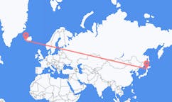 일본 하코다테에서발 아이슬란드 레이캬비크행 항공편