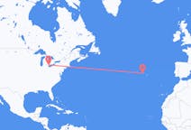 Flyreiser fra Windsor, Canada til São Jorge-øya, Portugal