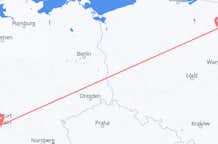 Flyrejser fra Szczytno, Polen til Frankfurt, Tyskland