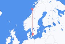 Loty z Sandnessjøen, Norwegia do Malmö, Szwecja