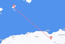 アルジェリアのから セティフ、スペインのへ イビサ島フライト