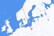 Vols depuis la ville de Namsos vers la ville de Varsovie