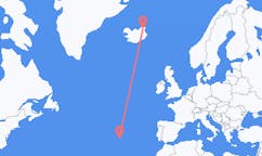 出发地 冰岛索斯霍恩目的地 葡萄牙蓬塔德尔加达的航班