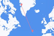 Flyreiser fra Ilulissat, til São Roque do Pico