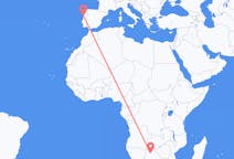 Flyg från Maun, Botswana till Porto, Portugal