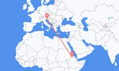 Flyreiser fra Shire, Etiopia til Trieste, Italia
