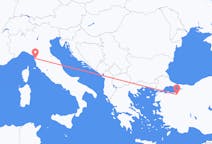 Flights from Bursa, Turkey to Pisa, Italy