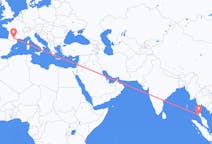 Flyreiser fra Krabi, Thailand til Toulouse, Frankrike