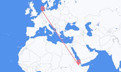 Flyrejser fra Semera, Etiopien til Groningen, Holland