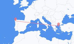 Flights from Santiago de Compostela, Spain to Lemnos, Greece