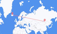 Flights from the city of Chita, Russia to the city of Akureyri, Iceland