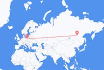 Flights from Neryungri, Russia to Poznań, Poland