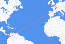 Flyreiser fra Cali, Colombia til Clermont-Ferrand, Frankrike