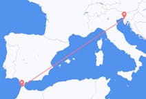 Voli from Tangeri, Marocco to Trieste, Italia