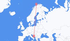 Flyreiser fra Sørkjosen, Norge til Bari, Italia