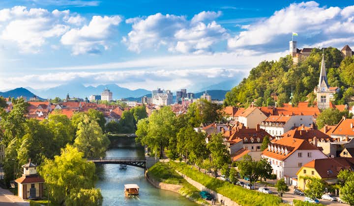 Photo of cityscape of the Slovenian capital Ljubljana.