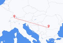 Vluchten uit Zürich, Zwitserland naar Craiova, Roemenië