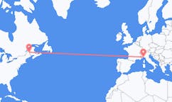 Flyreiser fra Presque Isle, USA til Genova, Italia