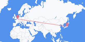 Flights from Japan to Belgium