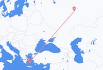 Flights from Kazan, Russia to Plaka, Milos, Greece