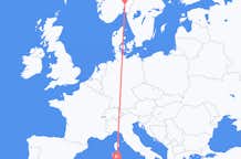 Flyg från Cagliari till Oslo
