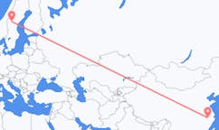 Flyg från Huangshan, Kina till Östersund, Sverige